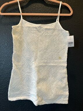 NWT Ann Taylor White Lace Camisole Tank Top